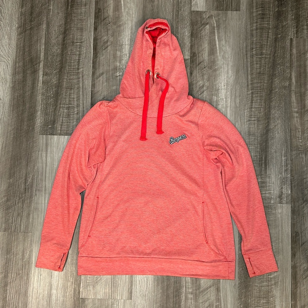 Texas Rangers Antigua Soft Pullover Hoodie - Large